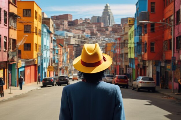 Vacances touristes voyageur style de vie jeune ville architecture féminine chapeau beauté femmes rue personne d'été