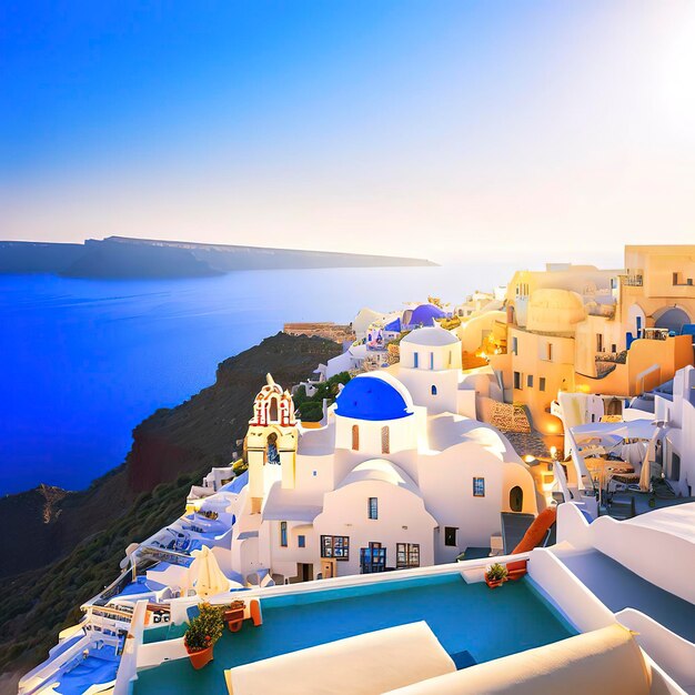 Vacances de voyage en Europe à l'île d'Oia Santorini Grèce