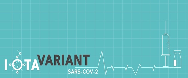 Vaccination variante SARS-CoV-2 Iota. style plat, concept de vaccination, injection