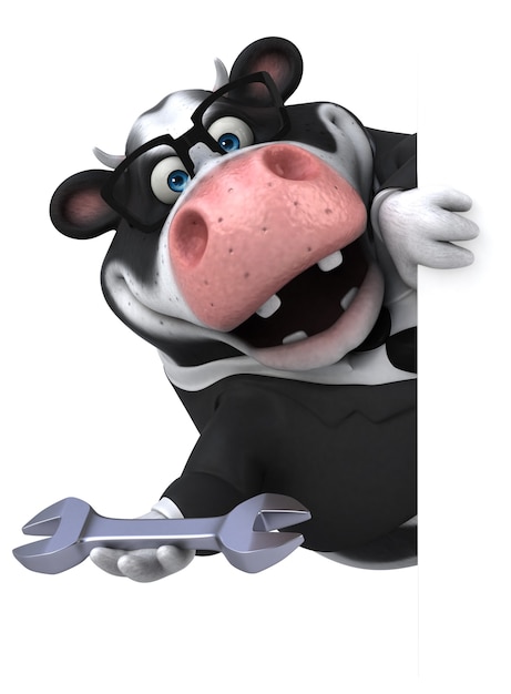 Vache amusante - Illustration 3D