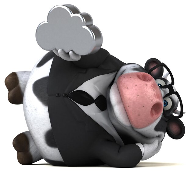 Vache amusante Illustration 3D