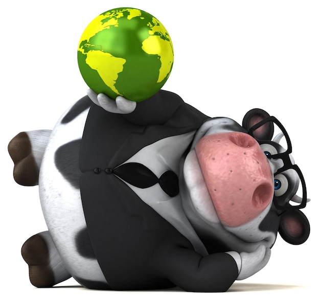 Vache amusante Illustration 3D