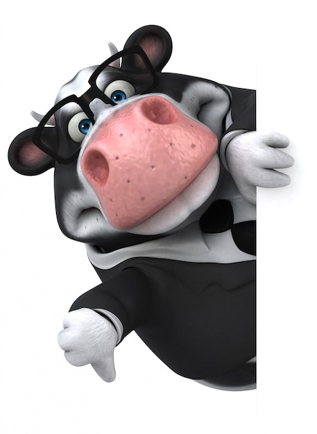 Vache amusante - Illustration 3D