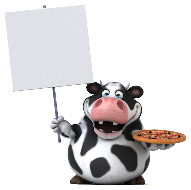 Vache amusante - Illustration 3D