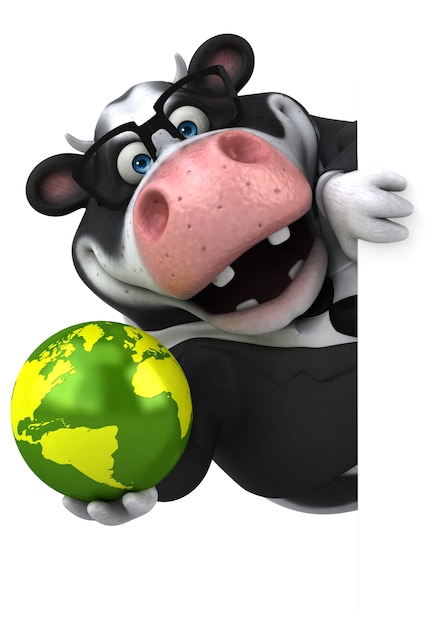 Vache amusante - Illustration 3D