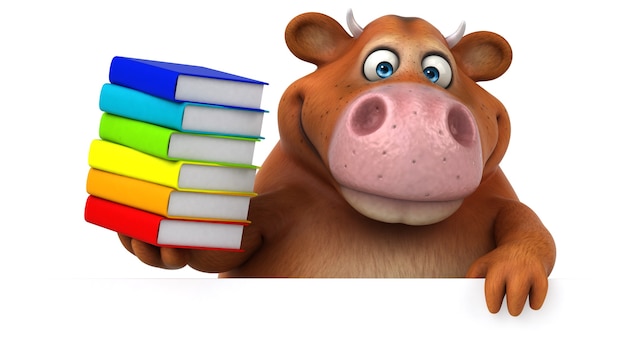 Vache amusante - Illustration 3D