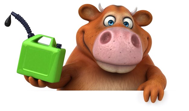 Vache amusante - Illustration 3D