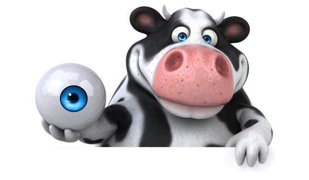 Vache amusante - Illustration 3D