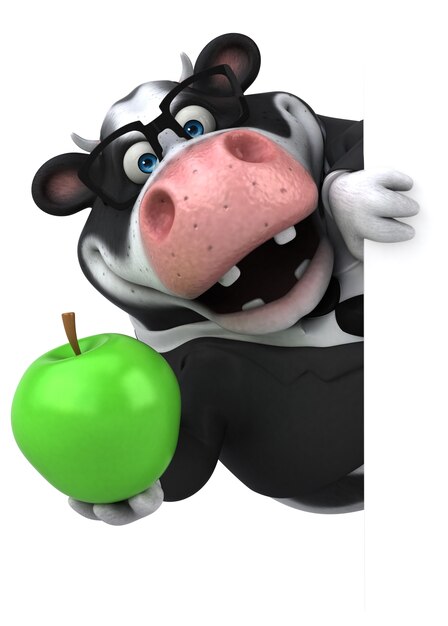 Vache amusante - Illustration 3D