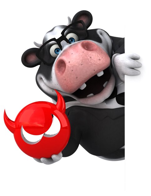 Vache amusante - Illustration 3D