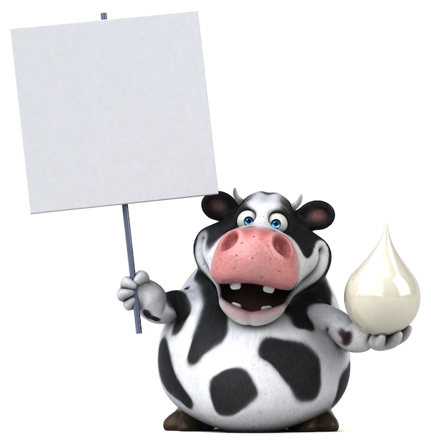 Vache amusante - Illustration 3D