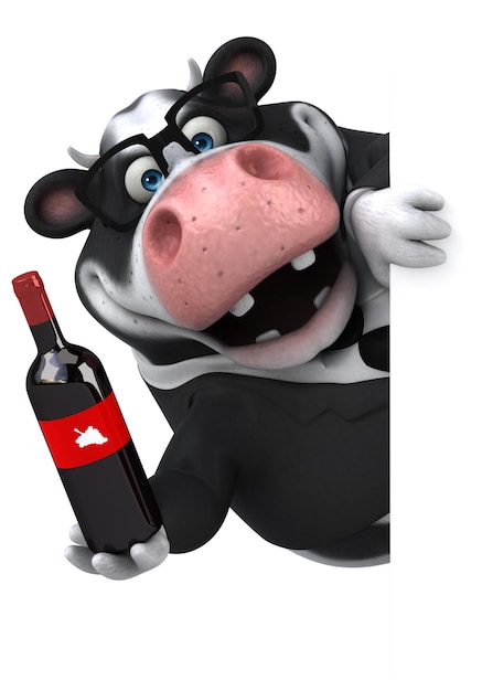 Vache amusante - Illustration 3D