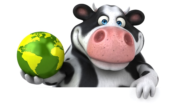 Vache amusante - Illustration 3D