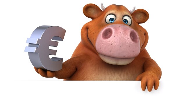 Vache amusante - Illustration 3D