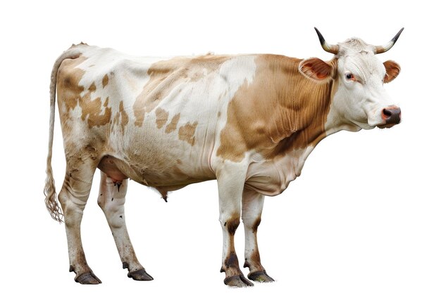 Vache isolée sur blanc