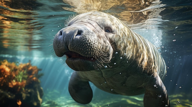 La vache de mer la plus étonnante papier peint HD 8K Image photographique en stock