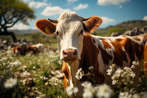 la vache sur le pâturage