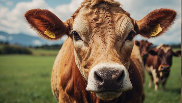 une vache de près