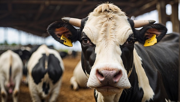 Photo une vache de près