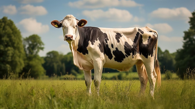 Photo vache à taches laitières