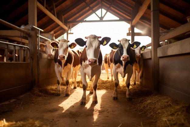 vaches dans une ferme de vaches élevage d'animaux domestiques