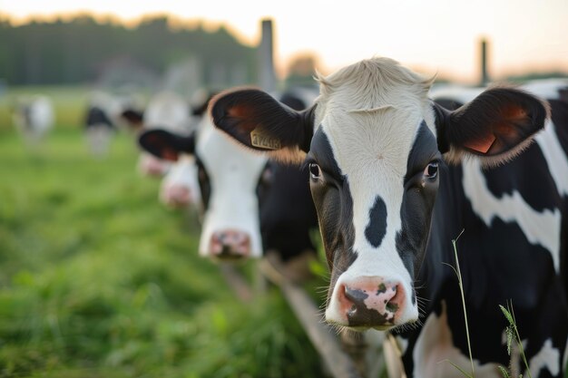 vaches dans l'industrie laitière agricole