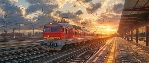 Vagon transportant des passagers à la gare