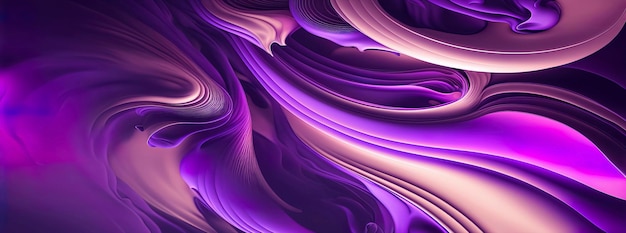 Vague abstraite de papier peint panoramique pastel violet avec une couleur pastel violet