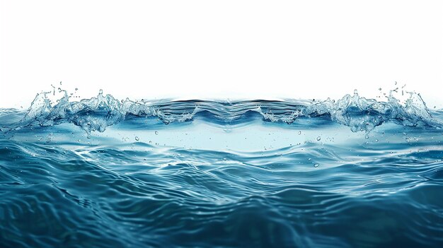 Photo une vague bleue est libérée dans l'eau