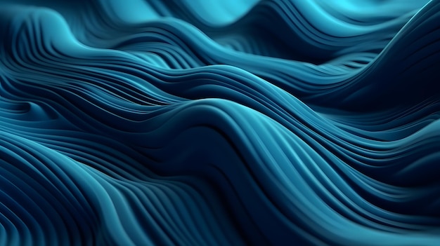Une vague bleue avec un motif ondulé.