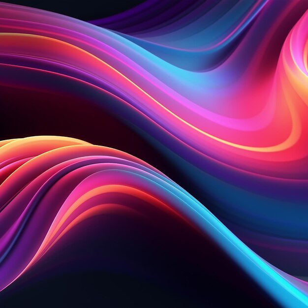 une vague colorée avec le titre « coloré » au milieu.