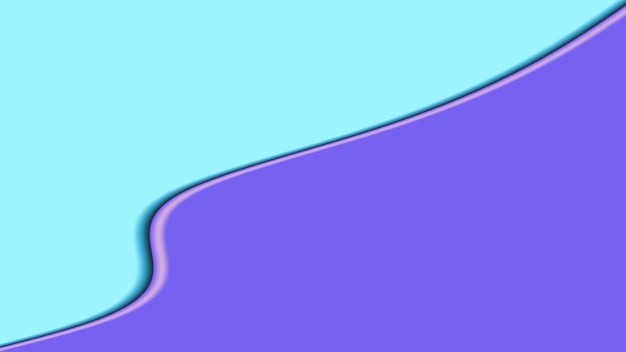 une vague de couleur violette et bleue avec une ligne de peinture sur elle