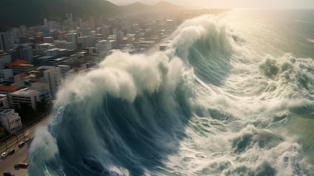 La vague du tsunami déferle sur le littoral