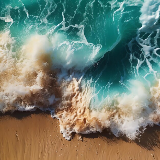 La vague d'eau touche la plage