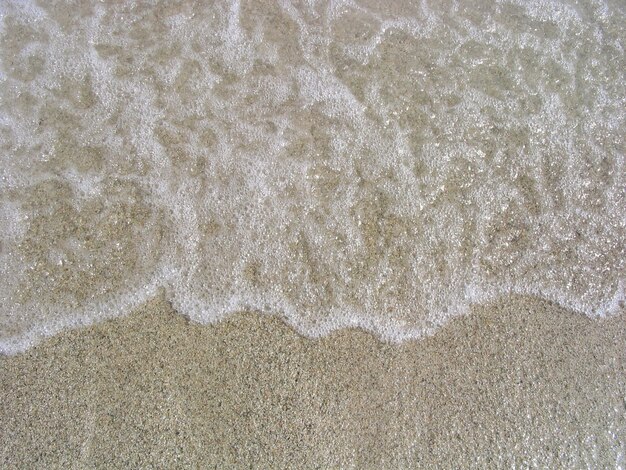 Vague sur le fond de la plage de sable