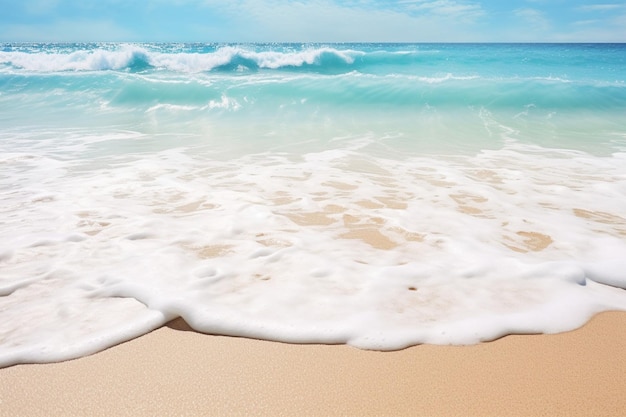 La vague de la mer sur la plage de sable