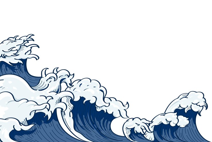 Photo vague de mer png bordure arrière-plan transparent