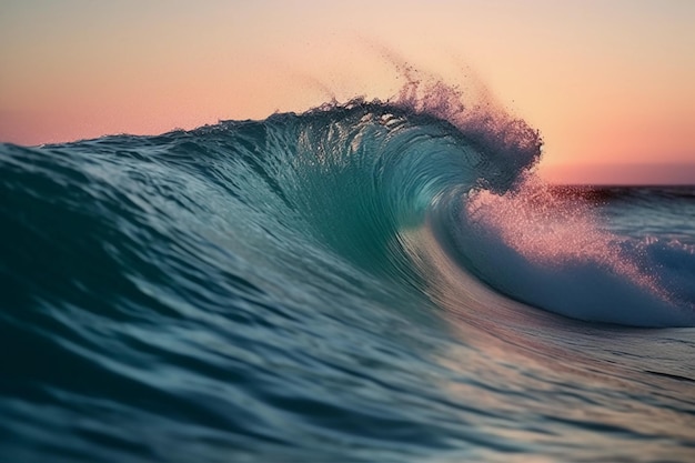 Une vague avec le mot océan dessus