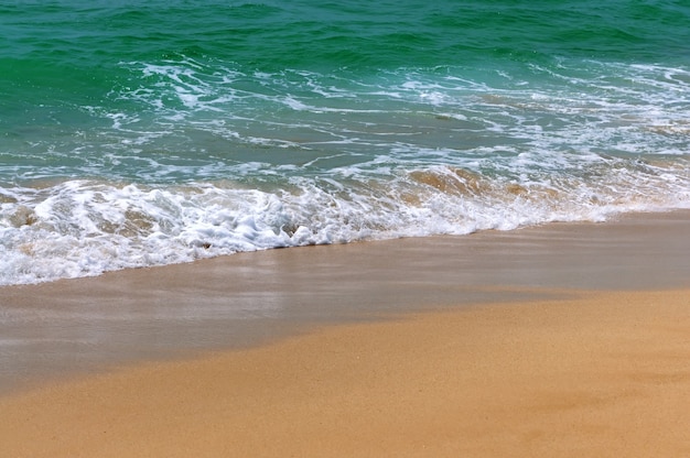 Vague de l'océan sur la plage de sable