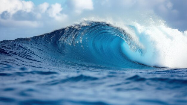 une vague de l'océan qui s'écrase