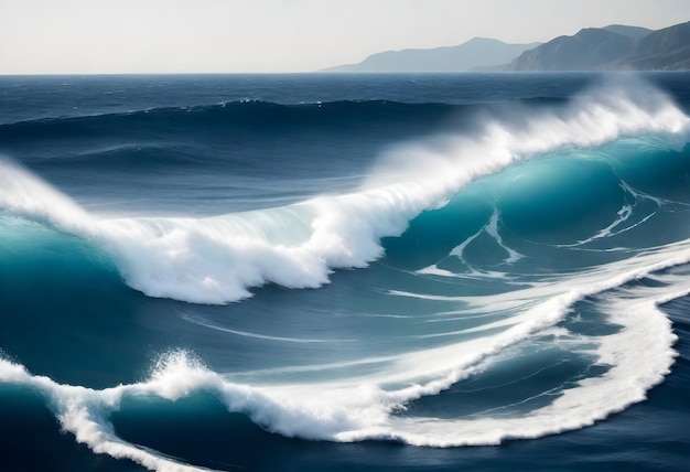 une vague qui est sur le point de s'écraser dans l'eau