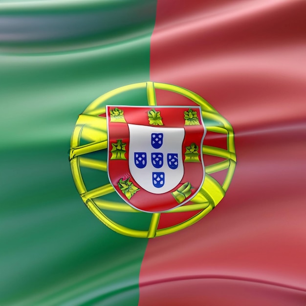 Vague de vent du drapeau du Portugal