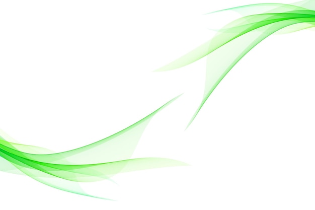 Vague verte abstraite sur une illustration de fond blanc pour votre conception