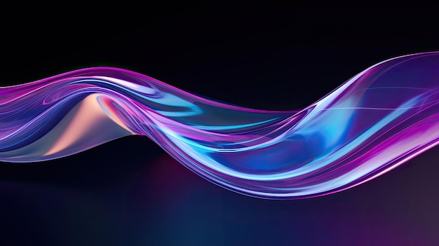 Une vague violette et bleue avec le mot " gho " dessus.