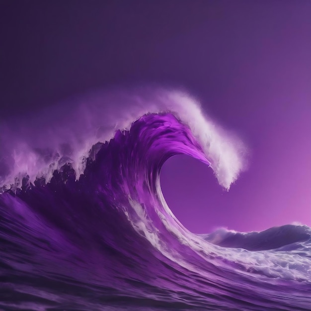 Une vague violette sur fond violet