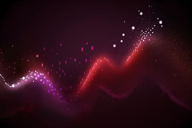 Une vague violette et rouge avec une ligne blanche qui dit 'le mot' dessus '