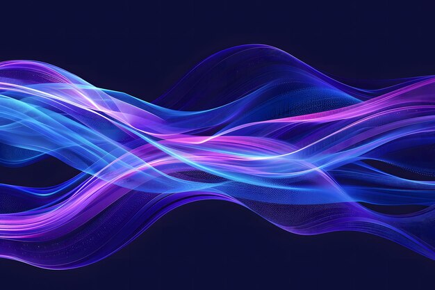 une vague violette avec un tourbillon violet et bleu dessus