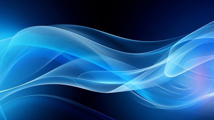 Vagues bleues et blanches sur fond noir