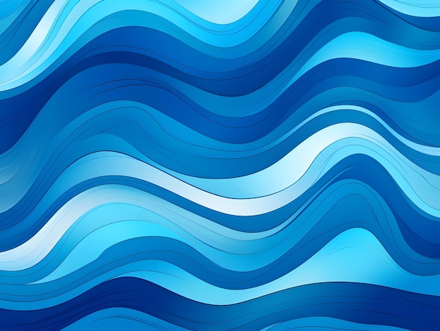 Vagues bleues fond abstrait modèle d'art liquide génératif ai