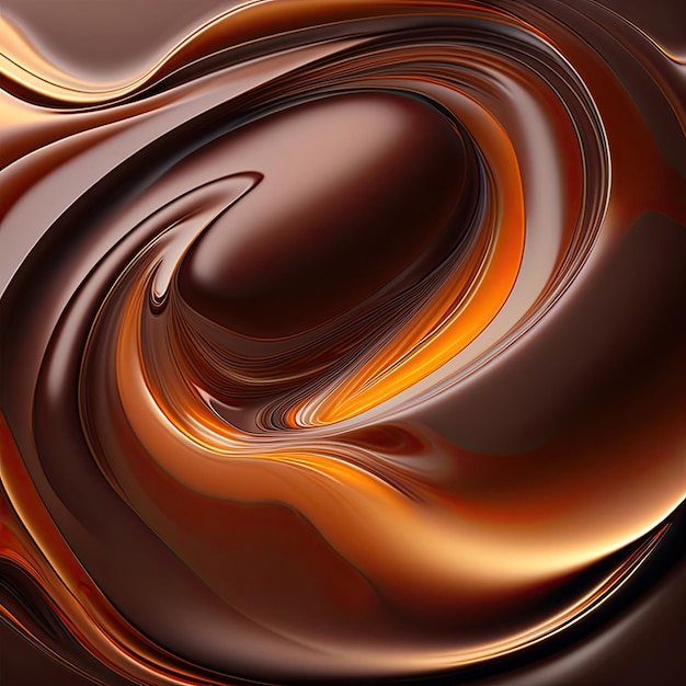 Vagues de chocolat liquide